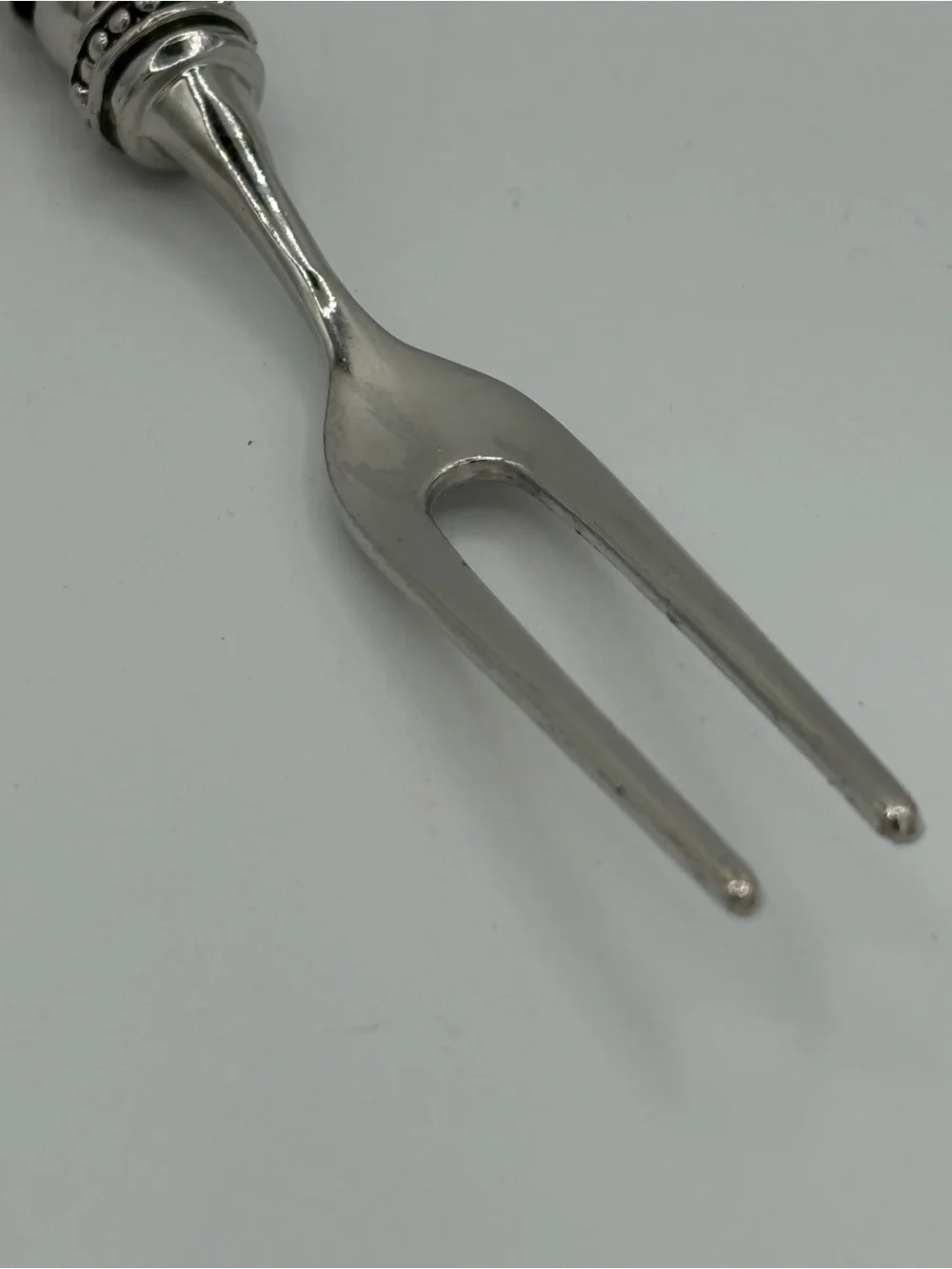 Silver Tone Reindeer Appetizer Fork Christmas Holiday Serving Utensil